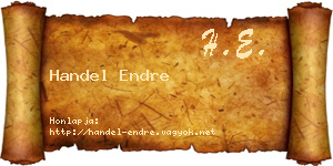 Handel Endre névjegykártya