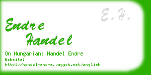 endre handel business card